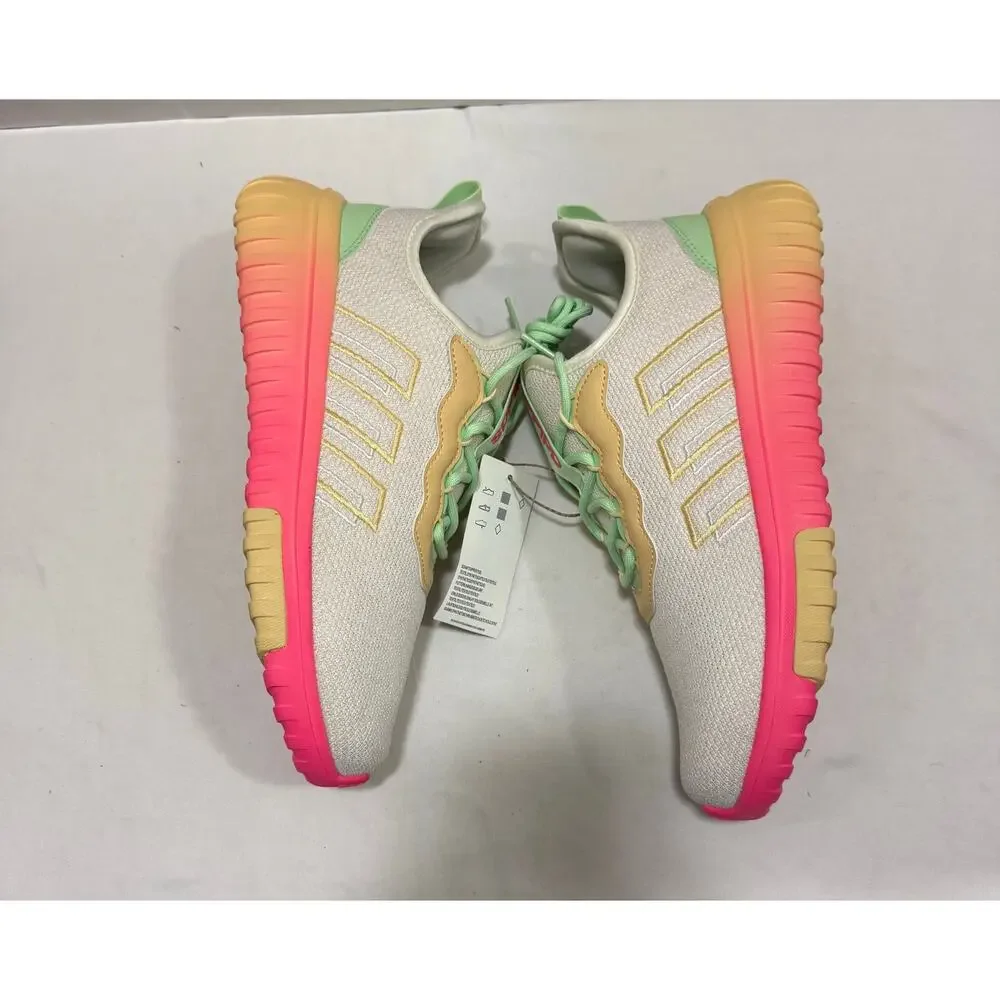 Adidas Kaptir Flow 2.0 Off White Wonder White Lucid Pink unisex 7-Y JR8090 New